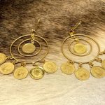 گوشواره طرح طلای سکه ای